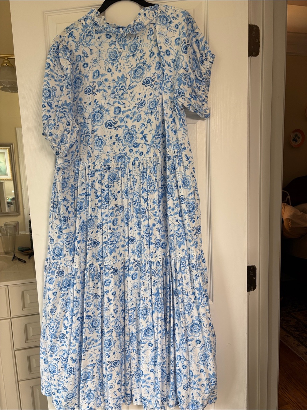 crown & ivy Blue and White Floral Maxi Dress XXL - Picture 3 of 3